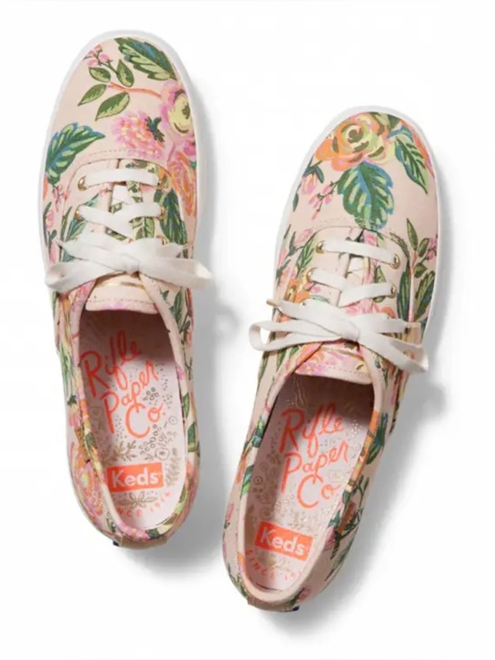 KEDS x RIFLE PAPER Co Champion Jardin Paris Pink size 7.5